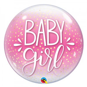 Шар Bubble Baby girl pink
