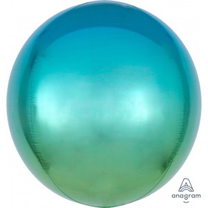 3D СФЕРА Омбре Зелено-голубая 61 см