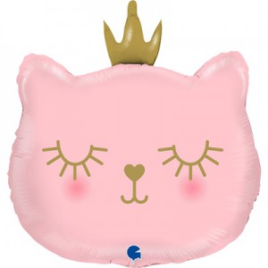Голова кошки розовая