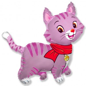 Котенок в шарфике (розовый, голубой)