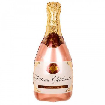 Бутылка шампанского розовое золото